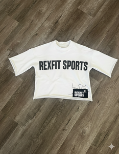 Rexfit เสื้อยืดกีฬาโอเวอร์ไซส์ลายกราฟิกสไตล์วินเทจผ้าคอตตอนใส่ได้ทุกเพศ - Product Image 1