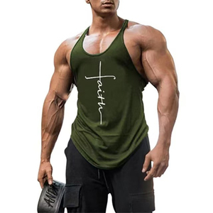 Débardeur de musculation en coton pour hommes, coupe profonde, bretelles fines de 1 cm, camisole de sport pour hommes - Product Image 1