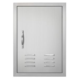 Porta di Accesso BBQ Singola per Cucina Esterna in Acciaio Inox 17L x 24A Pollici, Montaggio a Filo con Maniglia Verticale - Product Image 6