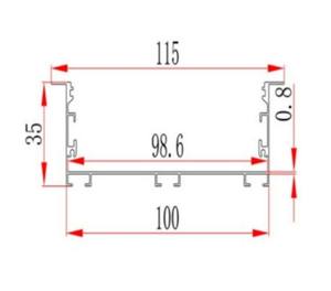โปรไฟล์อะลูมิเนียม 6063-T5 สำหรับไฟ LED เพดาน รุ่น 10035B พร้อมบริการตัดตามความยาว 3 เมตร  มีตัวเลือก CCT หลายแบบ - Product Image 2