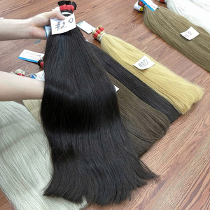Precio al por mayor color natural recto 100% vietnamita Paquete de extensiones de cabello crudo a granel sin enredos sin desprendimiento Super sedoso - Product Image 2