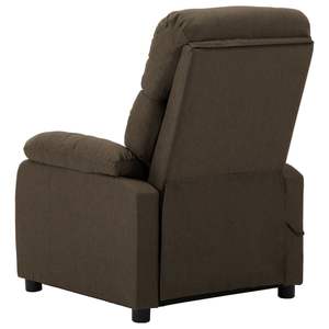 Fauteuil de massage inclinable en tissu marron - Product Image 4
