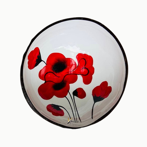 Tazón de Cáscara de Coco Pulido a Mano con Diseño Floral, Tazones de Madera Ecológicos para Servir Alimentos, Vajilla y Decoración - Product Image 5