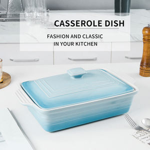 Cazuela Ecológica de Gres, Cazuela Duradera de Vidrio Borosilicato, Cazuela de Estilo Vintage para Hornear - Product Image 6