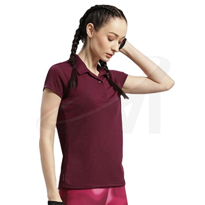 Polo pour femmes OEM, design personnalisé, coton, manches courtes, coupe classique, tissu confortable, commande en gros, vêtements - Product Image 5