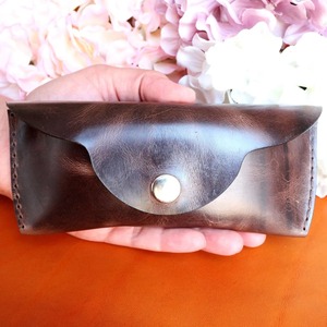 Vintage Classic Luxury Full Grain Leather Sunglasses <b>Case</b> Durable Water Resistant Lightweight Soft Lining Bulk Export Quality - Product Image 4