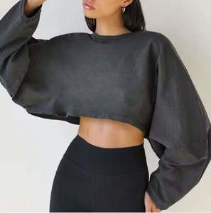 Conjunto de Ropa Urbana Corta para Mujer, Corte Regular, Color Sólido, con Logotipo Bordado en Algodón, Precio de Fábrica OEM para Compradores Estadounidenses - Product Image 1