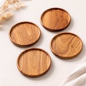Colección de posavasos de madera elegantes para uso doméstico con materiales ecológicos y construcción robusta - Product Image 5