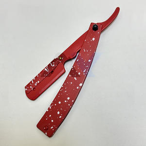 Maquinilla de Afeitar Nueva de Alta Calidad, de Acero Inoxidable, con Bloqueo de Seguridad, Soporte para Cuchillas de Una Sola Filo, Color Rojo, Herramienta para Barbería - Product Image 4