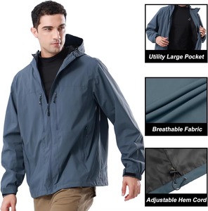 Top Ranking Men <b>Winter</b> Windbreaker Rain <b>Jacket</b> Stand Zipper Front Eco-Friendly Breathable Hooded <b>Jacket</b> Hot Selling New Arrival - Product Image 2