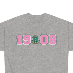 Charcoal Gray Crewneck Sweatshirt with <b>Pink</b> and Green 1908 Graphic Print <b>Long</b> <b>Sleeve</b> Cotton Fleece Casual Women's Pullover <b>Top</b> - Product Image 5