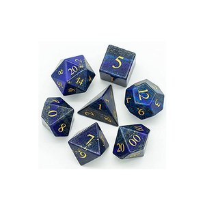 Dés en pierre de haute qualité, lapis-lazuli, cristal naturel, pierres de guérison Reiki, pierres gravées, ensemble de dés personnalisés, cristal viking. - Product Image 6