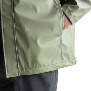 Veste imperméable à capuche pour homme, vêtements décontractés pour l'extérieur, coque en polyester, fermeture éclair, style automne, vert - Product Image 3