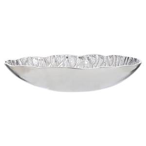 Bol de service en métal fait main avec motif de feuilles sculptées, design moderne pour le service des aliments, cadeau, accessoire de table, bols et plats élégants - Product Image 1