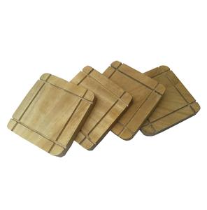 Wooden Square Shape Coaster for Tea Coffee Cups Heat Resistant <b>Table</b> <b>Protection</b> Coasters for Home Office - Product Image 1