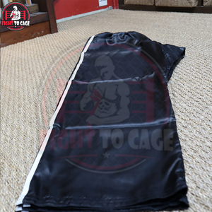 Pantalones de Kickboxing Negros de Alta Calidad, Satinados con Rayas Blancas, Mejor Proveedor, Servicio OEM, Ecológicos, Ligeros, para Hombre - Product Image 5