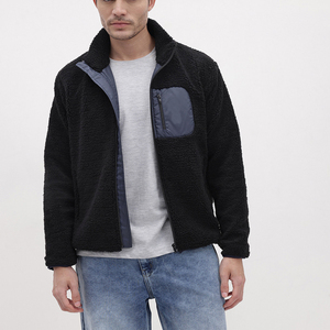 <b>Men's</b> Sherpa Fleece <b>Jacket</b> Outdoor Warm Winter Coat Soft Polar Fleece OEM High Quality Winter Oversized Street Fashion OEM - Product Image 1