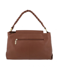 Bolso de Mano de Cuero Genuino Marrón Elegante para Mujer, de Alta Calidad, con Asa Tejida, Venta al Por Mayor, Color y Logotipo Personalizables, OEM, el Mejor Regalo para Chicas - Product Image 2