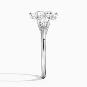 Anillo BOJ 0122 con Corte Pera, Plata 925, Anillo Solitario de Lujo con Engaste de Puntas Flotantes, Diamante de 2ct, Color D, VVS1, Moissanita, Certificado GRA, en Oferta - Product Image 3
