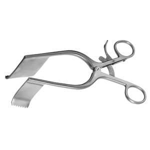 Retractor de laminectomía de 7 pulgadas con mango de anillo y bloqueo de trinquete, instrumento quirúrgico de acero inoxidable para cirugía de columna vertebral - Product Image 1