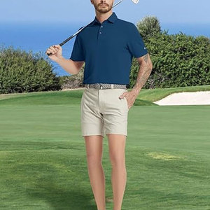 Polo homme personnalisé OEM, séchage rapide, manches courtes, prix de gros, haute teneur en polyester et élasthanne - Product Image 2