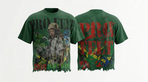 T-shirt Homme Décontracté à Manches Courtes Imprimé Streetwear Hip Hop Coupe Ample Respirant avec Logo Graphique Personnalisé Ourlet Effiloché Tendance Été - Product Image 2