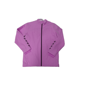 Pink Unisex Sporty <b>Racer</b> <b>Jacket</b> Zipper Closure Stand Collar Windproof Polyester Material Autumn Wear - Product Image 5