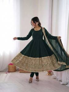 Conjunto de Salwar Kameez Anarkali para Mujer, Bordado con Lentejuelas, Dupatta, Ropa Tradicional India y Pakistaní para Fiestas - Product Image 2