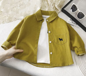 Camisetas Casuales de Manga Larga para Niños, Primavera-Otoño, Camisas para Bebés, Invierno, Cómodas, 100% Algodón Tejido, 180g, Transpirables - Product Image 2