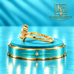 Latest Design Oval Cut Lab Grown Diamond <b>Statement</b> <b>Ring</b> in 14KT Gold for Women Anniversary and Wedding Wear - Product Image 3