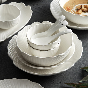 Ensemble de vaisselle de luxe ensemble de vaisselle bol et assiette combinaison simple pour un usage domestique vente en gros de céramique élégante - Product Image 4