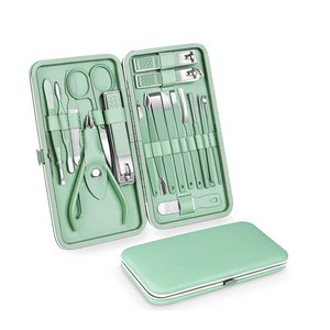 <b>Manicure</b> Pedicure <b>Kit</b> Surgical Grade Stainless Steel Beauty Salon <b>Kit</b> With Leather Case <b>Manicure</b> & Pedicure Set - Product Image 1