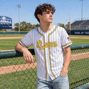 Camisa de Béisbol con Botones para Hombre, de Secado Rápido, con Diseño Gráfico para el Día del Partido, con Botones en el Lado Izquierdo - Product Image 3