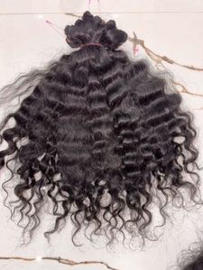 Extensions de cheveux indiens bruts extra longues 30-40 pouces, extensions de cheveux avec mèches, extensions de cheveux humains Genius Weft - Product Image 3