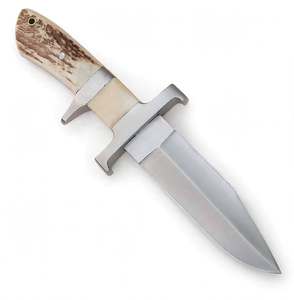 Outil artisanal symétrique en acier inoxydable, manche en bois de cerf et os, pièce de présentation exécutive - Product Image 4