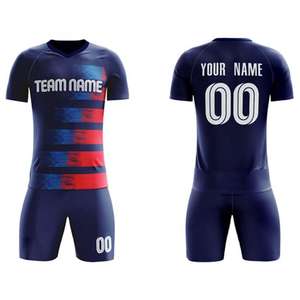 Nuevo Diseño Personalizado de Camisetas de Fútbol Retro con Nombre de Equipo, Conjuntos de Fútbol, Ropa Deportiva 100% Poliéster de Secado Rápido, Conjunto de Camisetas de Fútbol Juvenil - Product Image 1