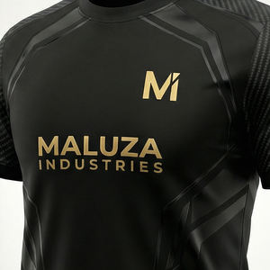 Ensemble d'entraînement de football professionnel pour hommes, maillot de foot personnalisé, short noir et or, uniforme sportif - Product Image 4