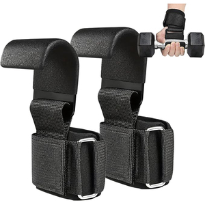 Weight Lifting Hooks Premium Deadlift <b>Straps</b> for Weightlifting and Powerlifting Weight Lifting Gloves for Pull Ups - Product Image 1