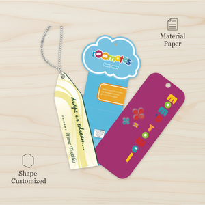 Étiquettes suspendues en papier personnalisables Disha Communications pour présentation de vêtements, utilisation intérieure/extérieure - Product Image 5