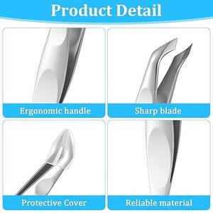Precision Mini Cuticle Cutter Bevel Jaw 12.5 MM Curved Blade Rounded Tip Portable Fingernail Tool Adult Use - Product Image 3