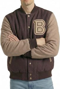 Mens Hotline Miami Varsity Letterman Fashion Wool Bomber <b>Slim</b> <b>Fit</b> Casual Warm Boys College Baseball <b>Jacket</b> - Product Image 4