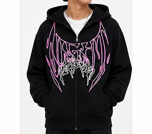 เสื้อฮู้ดดีไซน์เนอร์สีดำสุดหรูสำหรับผู้ชาย ผ้าฝ้ายพรีเมียม สไตล์สตรีทแวร์ เสื้อสเวตเชิ้ตลำลอง แฟชั่นฮู้ดดี้ ใส่ได้ทุกวัน - Product Image 4