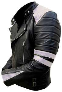 2026 Trending Premium Genuine Leather <b>Biker</b> <b>Jacket</b> for Men Customizable Front Design Waterproof & Breathable Winter Ready - Product Image 4