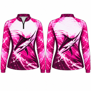 Women's Fishing <b>Dress</b> Hooded <b>Long</b> Sleeve Sun Protection Printed Performance Fishing Wear Custom OEM Private Label Sportswear - Product Image 2