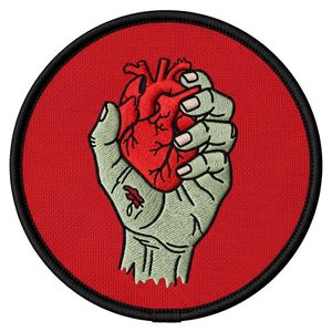 Parche bordado termoadhesivo redondo de murciélago morado y cementerio de vampiros, insignia bordada para ropa, chaqueta, aplique DIY personalizado - Product Image 3