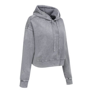 Nueva sudadera corta con capucha para mujer, elegante y moderna, de manga larga, tela suave y transpirable, informal, para gimnasio y entrenamiento. - Product Image 6