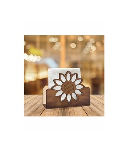 <b>Rustic</b> Wooden Tissue Holder for Farmhouse Kitchen Tabletop Decorative Napkin Dispenser Eco Friendly Handmade Piece - Product Image 5