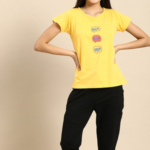 Camiseta de algodón holgada y sencilla para mujer, estilo urbano, cuello redondo, novedad 2026 - Product Image 3