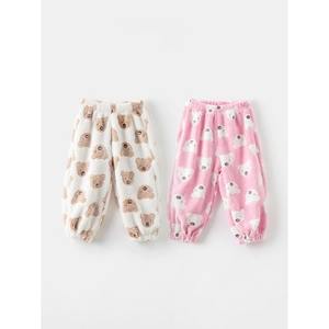 Pyjama coréen OZKIZ pour enfants, motif ours de dessin animé, mode hiver pour enfants de 2 à 7 ans, vente en gros - Product Image 1