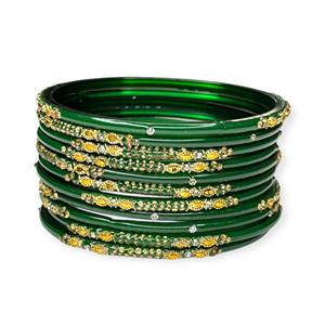 นักออกแบบยอดนิยมประดับด้วยไข่มุกสีเขียวทันสมัยประดับด้วยกระจกที่แวววาวและสีสดใสเหมาะสำหรับงานแต่งงาน - Product Image 2